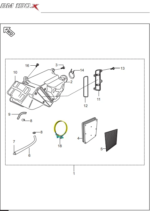 Air Cleaner Complete - Boxer 150X