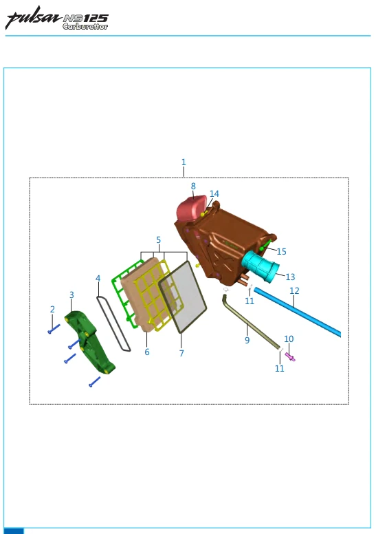 This is an image of Air Cleaner Complete - Pulsar NS 125