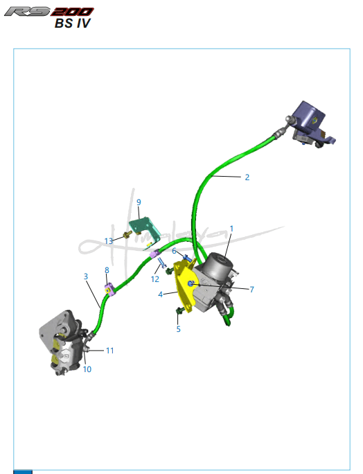 This is an image of Anti-Brake Lock System - Pulsar RS 200