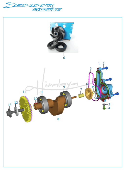 This is an image of Balancer Idler Gear Water Pump - Dominar 400 UG