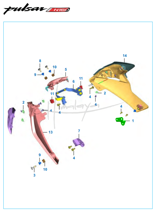 Belly Pan Assembly - Pulsar N160 Dual ABS