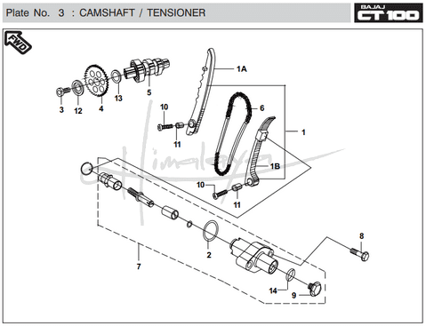 Camshaft Tensioner - Boxer CT 100 EU2