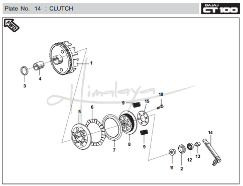 This is an image of Clutch - Boxer CT 100 EU2