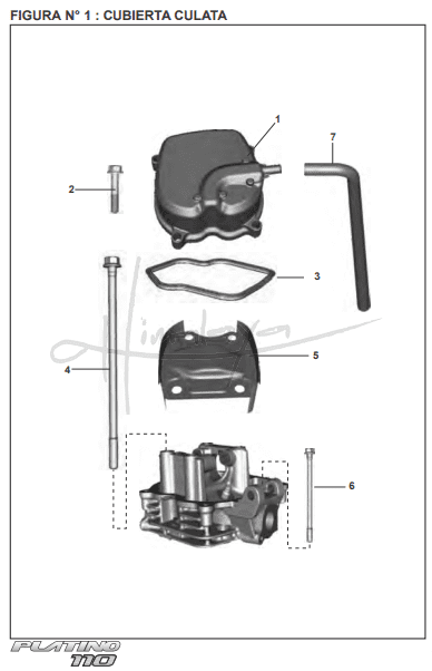 Cubierta Culata (Cover Cylinder Head) - Platino 110