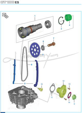 This is an image of Camshaft Tensioner - Boxer CT 100 Alloy