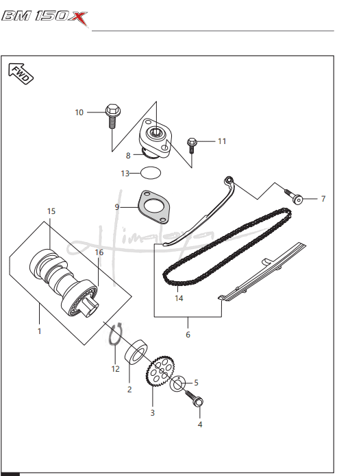 Camshaft Tensioner - Boxer 150X