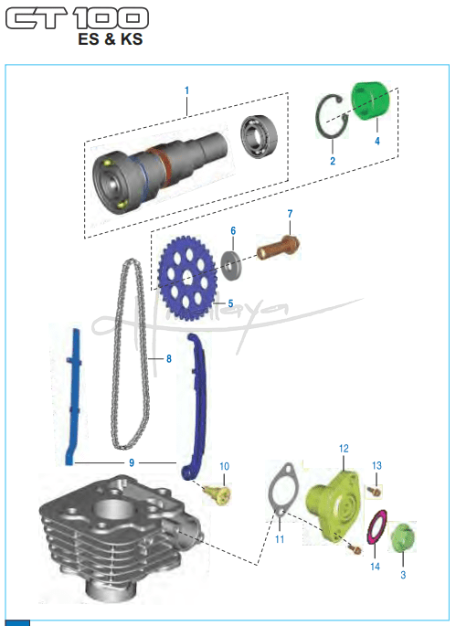 This is an image of Camshaft Tensioner - Boxer CT 100 KS/ES