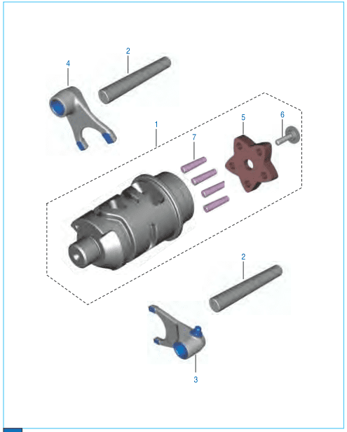 This is an image of Change Drum Shift Fork - Boxer S EU3