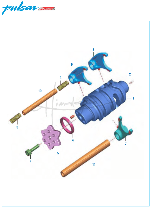 Change Drum Shift Fork - Pulsar N 250