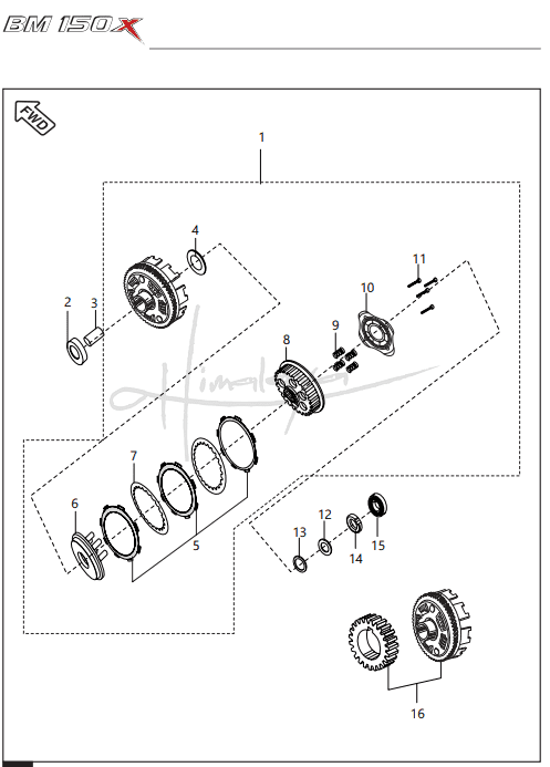 This is an image of Clutch - Boxer 150X