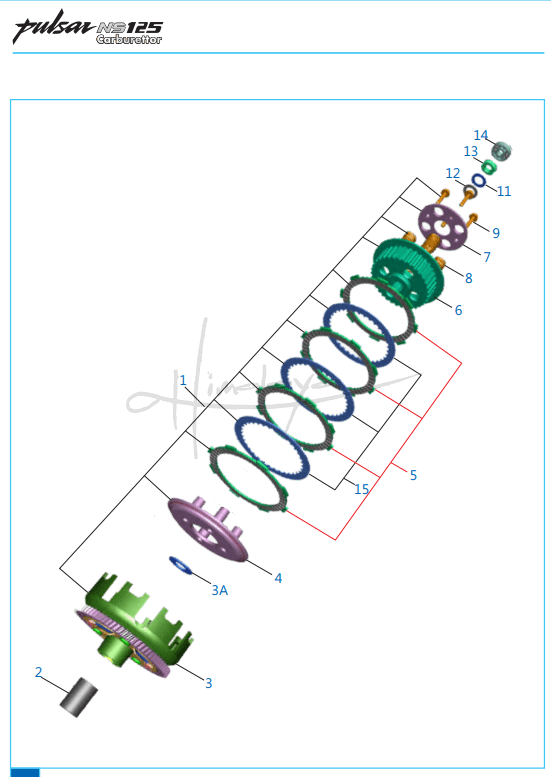 Clutch Assembly - Pulsar NS 125