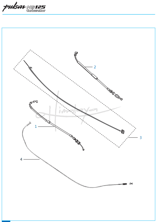 This is an image of Control Cables - Pulsar NS 125