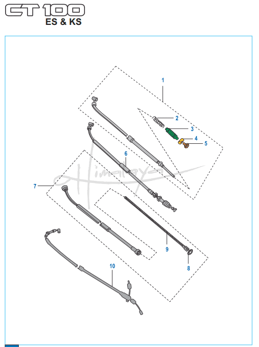 Control Cables - Boxer CT 100 KS/ES