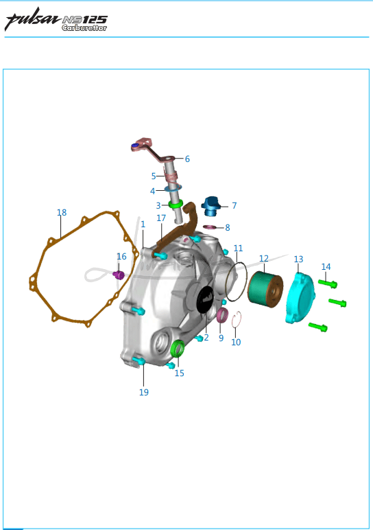 This is an image of Cover Clutch - Pulsar NS 125