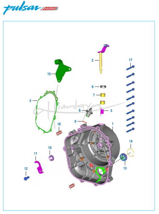 This is an image of Cover Clutch - Pulsar N 250