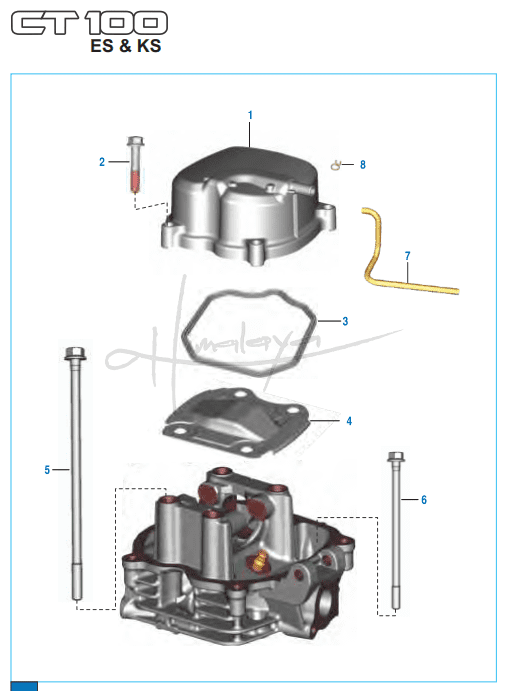 This is an image of Cover Cylinder Head - Boxer CT 100 ES/KS