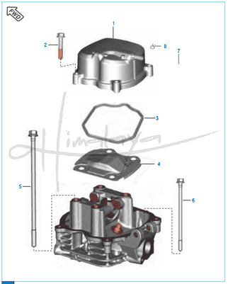 This is an image of Cover Cylinder Head - Boxer CT 100 Alloy