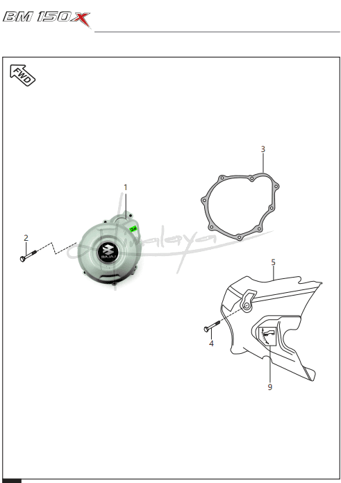 Cover Magneto - Boxer 150X