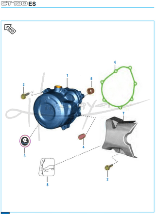 Cover Magneto - Boxer CT 100 Alloy