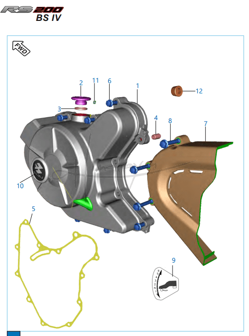 This is an image of Cover Magneto - Pulsar RS 200