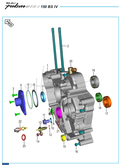 Crankcase LH - Pulsar 150 Neon