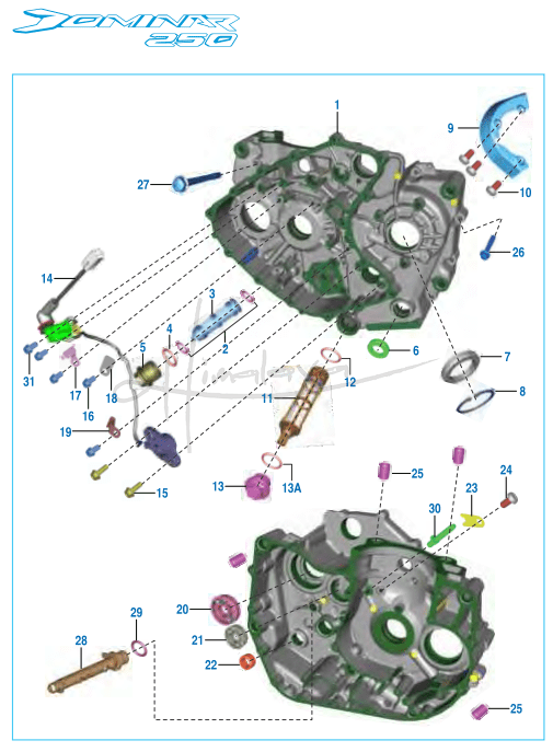 Crankcase LH - Dominar 250