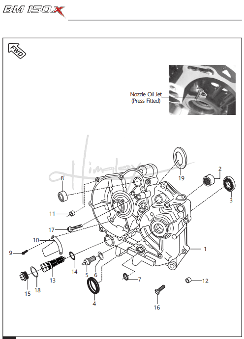 Crankcase LH - Boxer 150X