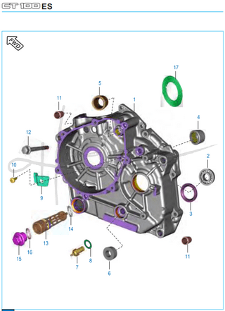 This is an image of Crankcase LH - Boxer CT 100 Alloy