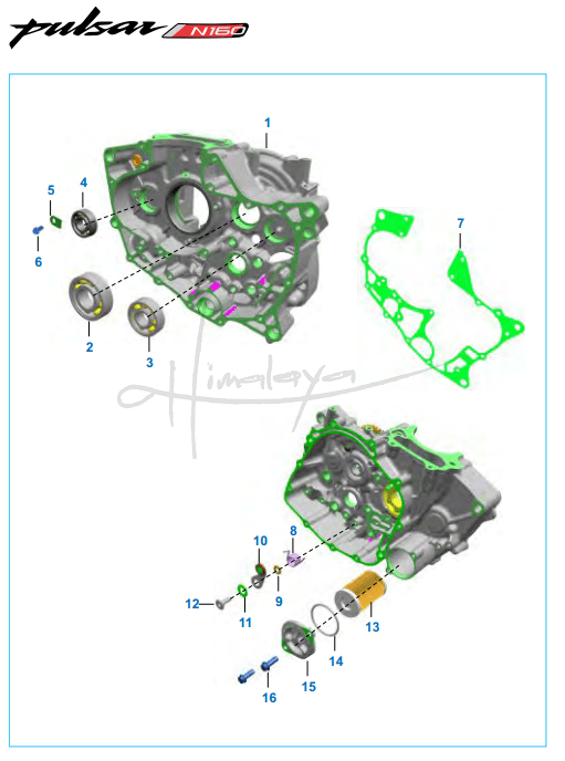 Crankcase RH - Pulsar N160 Dual ABS