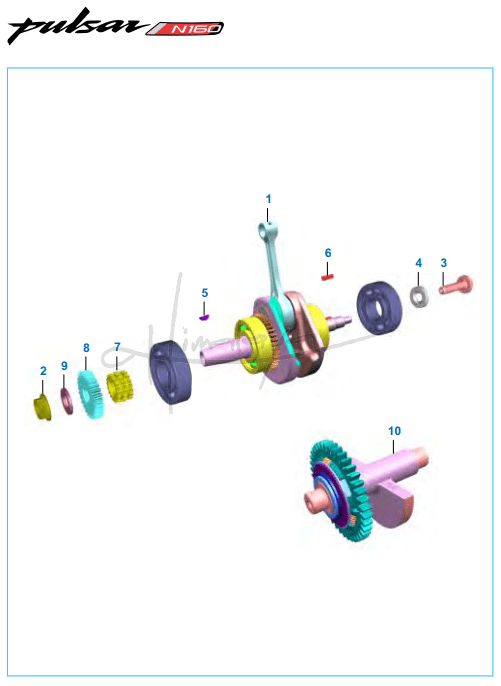 Crankshaft Balancer Idler Gear - Pulsar N160 Dual ABS