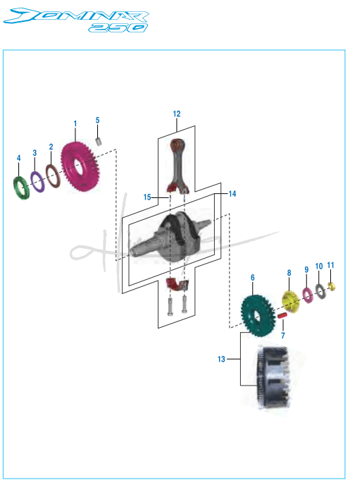 This is an image of Crankshaft Assembly - Dominar 250