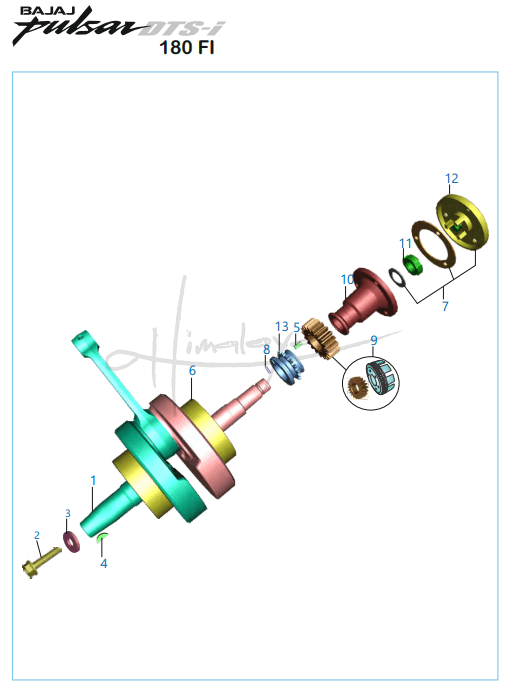 Crankshaft Assembly - Pulsar 180 FI Neon