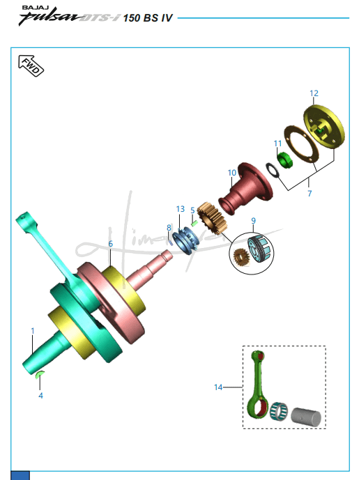 Crankshaft Assembly - Pulsar 150 Neon