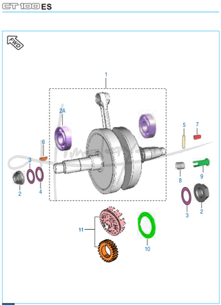 This is an image of Crankshaft - Boxer CT 100 Alloy