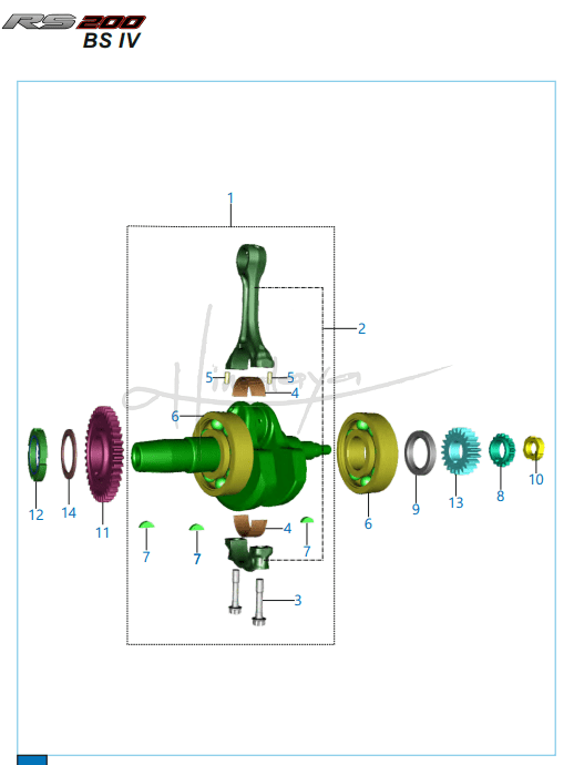 Crankshaft - Pulsar RS 200