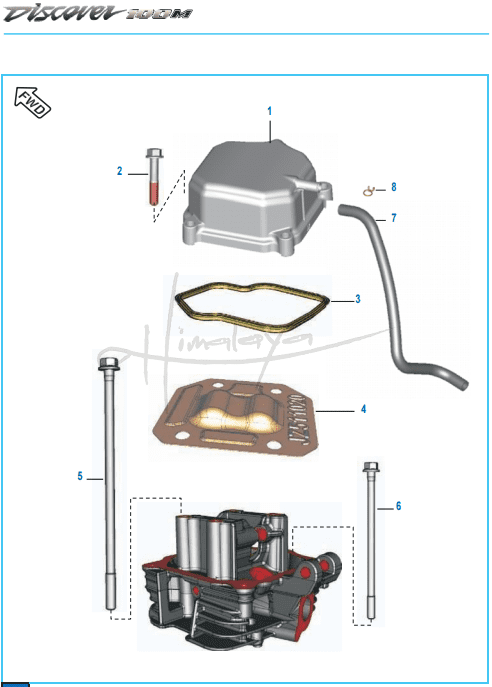 Cubierta de la Cabeza del Cilindro (Cover Cylinder Head) - Discover 100