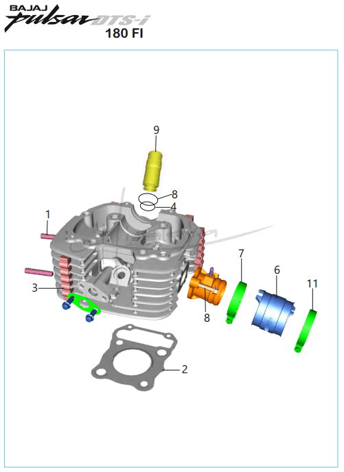 Cylinder Head - Pulsar 180 FI Neon