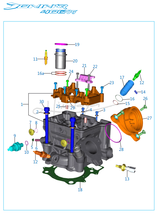 This is an image of Cylinder Head - Dominar 400 UG