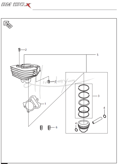 Cylinder Piston - Boxer 150X