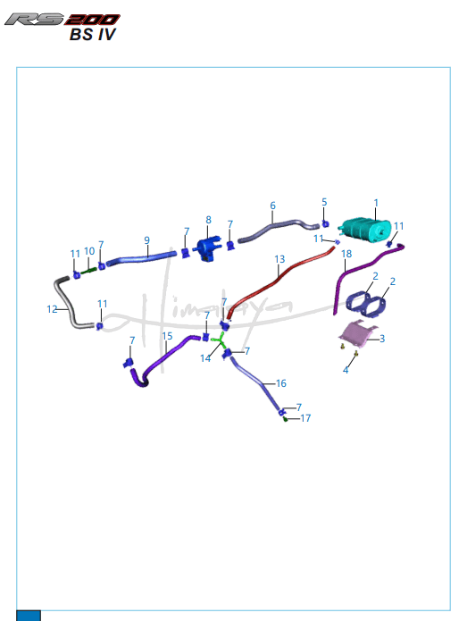 This is an image of Mechanism EVAP - Pulsar RS 200