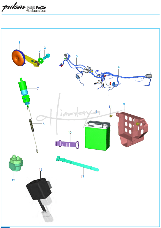 This is an image of Electrical Equipments - Pulsar NS 125