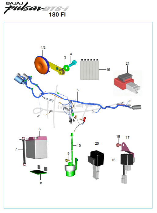 Electrical Equipments - Pulsar 180 FI Neon