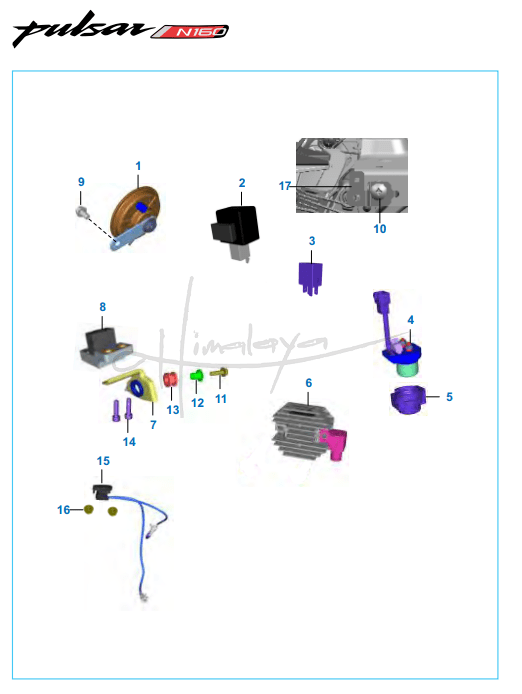 This is an image of Electrical Equipments - Pulsar N160 Dual ABS