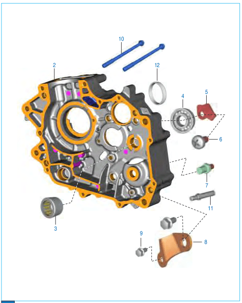 This is an image of Engine Assembly Crankcase RH