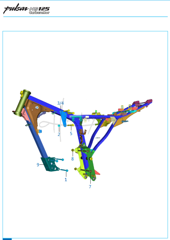 This is an image of Engine Mountings - Pulsar NS 125