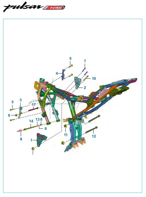 This is an image of Engine Mountings - Pulsar N160 Dual ABS