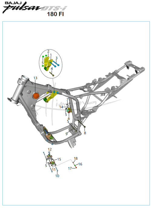 Engine Mountings - Pulsar 180 FI Neon