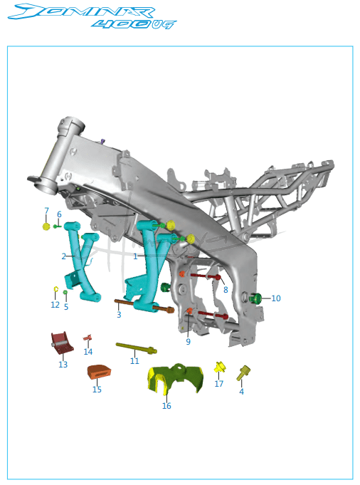 This is an image of Engine Mountings - Dominar 400 UG