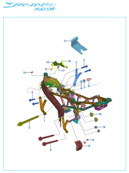 This is an image of Engine Mountings - Dominar 250