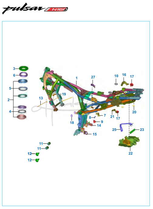 Frame and Frame Fittings - Pulsar N160 Dual ABS